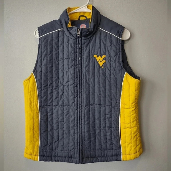 GIII BY CARL BANKS Jackets & Blazers - Gill Sports WVU collegiate women's size L vest pockets embro…